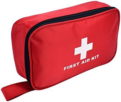 OutFans Red First Aid Kit/ First Aid Medical Kit Bag,Lightweight and Portable,with Full Basic First Aid Items,Perfect for Home/Office/Car /Outdoor Sports( Include One First Aid Guide Booklet)
