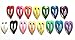 30 Pcs - Mix 15 Colors Love Heart Hair Snap Clip for Girl - Size 45 Mm X 25 Mm (Mix Bright and Pastel Tone)