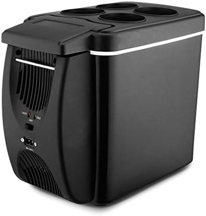 QIHANGCHEPIN Portable 6L Car Mini Fridge Type Electrical Cooler Heater Car Refrigerator Freezer Warmer Cooler Box (black)