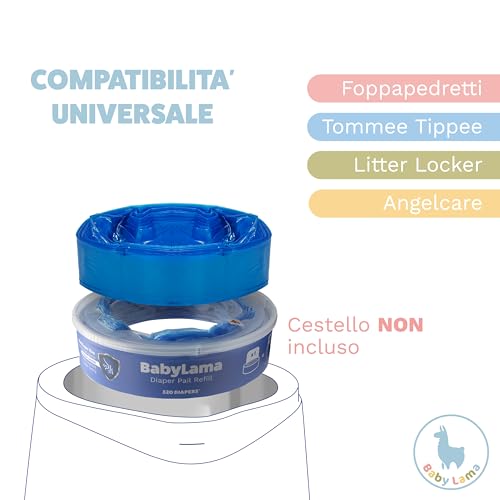 Universal Nappy Bags (20) – Compatible with Tommee Tippee and Foppapedretti Pig Nappy Feeder Refill – Resistant and Odour Resistant