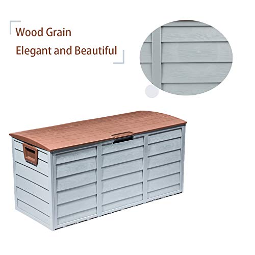 image for Tiptiper Deck Box, 79 Gallon Deck Storage Box Outdoor with Lockable Li