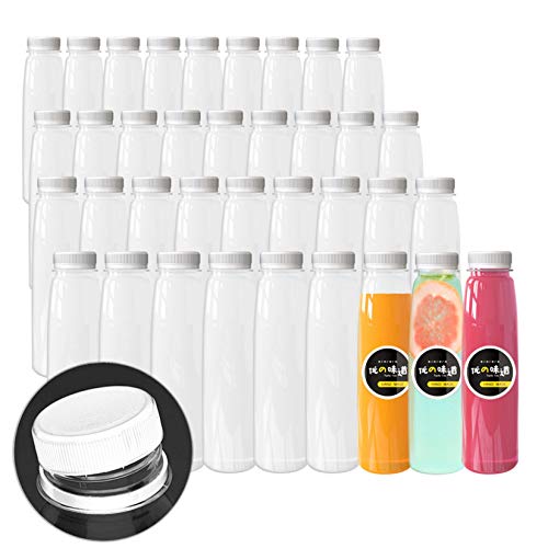 Holotap 48 Pcs 8 OZ Plastic Bottles with Caps, Empty PET Disposable