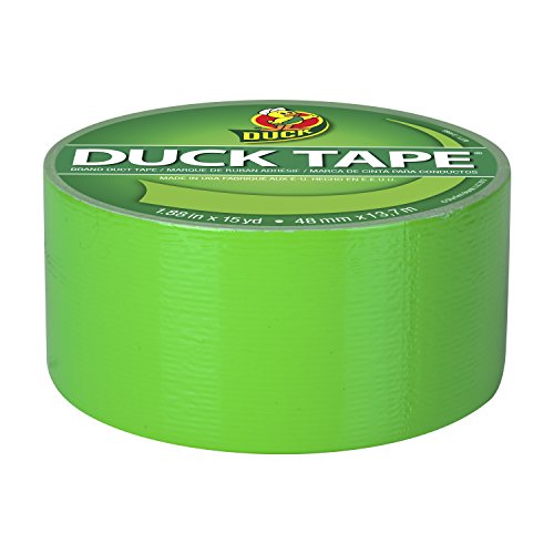 Duck Brand 1265018 Color Duct Tape Neon Lime Green, 1.88 Inches x 15