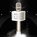 TOSING 016 Karaoke Microphone for Adults/Singer 20W Bluetooth Bass Sing Machine,Podcast 4000mAh Dual 58mm PA Woofer Wireless PA Speakers Sing Machine System(Gold)