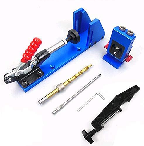 BOHENG Woodworking Tools, Woodworking Pocket Fixture kit, Woodworking Reamer, 9.5mm Step Drill Stop Ring, Manual Pilot Wood Drilling Saw Main System