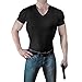 ConcealmentClothes Men’s V-Neck- Concealed Carry Holster Shirt Black- M