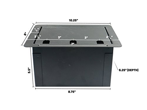 Elite Core FBL10 Recessed Floor 10 XLRF + Duplex AC with Back Box, L (