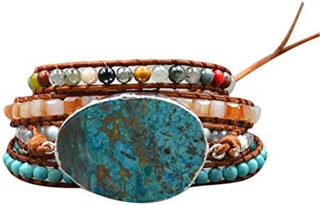 Ohwens Stone Bracelet, Lava Stone Bracelet, 1 Pcs Bracelet Bangle Jewelry Calming Ocean Jasper Stone For Women Men
