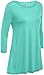 Simlu Mint Tunic Top For Women Mint Basic Loose T Shirts Tunic Tops,Mint,X-Large