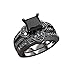 Haluoo 2-in-1 Wedding Band, Women’s 2 PCS Princess Cut CZ Bridal Engagement Wedding Ring Set Halo Eternity Love Anniversary Promise Ring Cubic Zirconia 925 Sterling Silver Ring Sets (9, Black)thumb 1