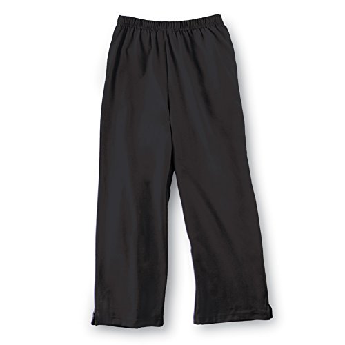 Collections Etc Misses' Capri Pants with Easy Elastic Waist - 2XL, Black