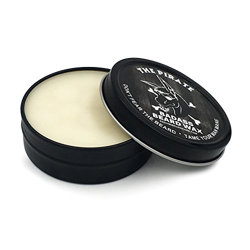 Badass Beard Care Beard Wax For Men - The Pirate Scent, 2 oz - Softens Beard Hair, Leaves Your Beard Looking and Feeling More Dense