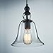 CLAXY Ecopower 1 Light Vintage Hanging Big Bell Glass Shade