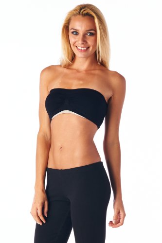 Women's Seamless Bandeau Tube Top Bra with special ruching on the center