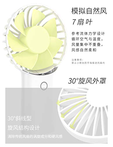 iAlegant Mini Handheld Fan, Personal Portable Desk Stroller Table Fan with USB Rechargeable Battery Operated Strong Airflow,5-20H Working Time,3 Setting for Home, Travel, Camp-2Pink (2Pink) - Thumbnail 3