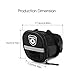 Enkeeo Strap-On Saddle Bike Bag Bicycle Seat Pack Wedge Pack Pouch Splashproof with Straps, Sealed Zipper, Reflective Stripe, Nylon Fabric for Outdoor Cycling (Black)