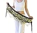 Gypsy Skirt for Women Hip Scarf with Gold Coins Black Belly Dancer Belt Scarf Wrap
