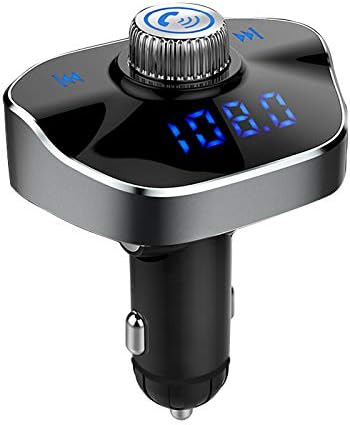 Haavitek Wireless in-Car Bluetooth FM Transmitter V7 Touch Screen Dual USB Charging Ports Bluetooth Radio Adapter Car kit Car MP3 Player Hands Free Calling for All Smartphones