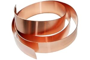 MTTHAHA Pure Copper Sheet Roll, Copper Flashing General Use or Roofing Flashing Roll - DIY (24Ga 2" Width, 5FT)