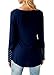onlypuff Long Sleeve Shirts For Women Blue Blouse Tunic Tops Flare Hem Dots Royalblue XLarge