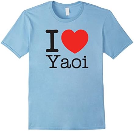 Men's I Love Yaoi Tshirt Large Baby Blue