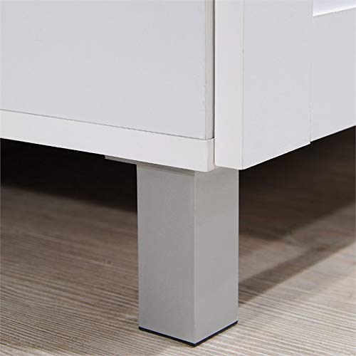 Pemberly Row Tall 32" Wide China Kitchen Cabinet with Microwave Storage in White - Thumbnail 6