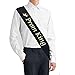 ADBetty Prom King Sash & Prom Queen Sash Kit - School Party Graduation Party Decorations (Black)