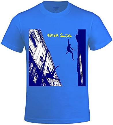 Overbearing Elliott Smith Elliott Smith Premium Cotton Men's Round Collar Tee shirts Blue