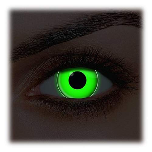 Women Multicolor Cute Charm and Attractive Eye Accessories Cosmetic Makeup Eye Shadow - Green UV with Contact Lens Case By Dress You Up TM