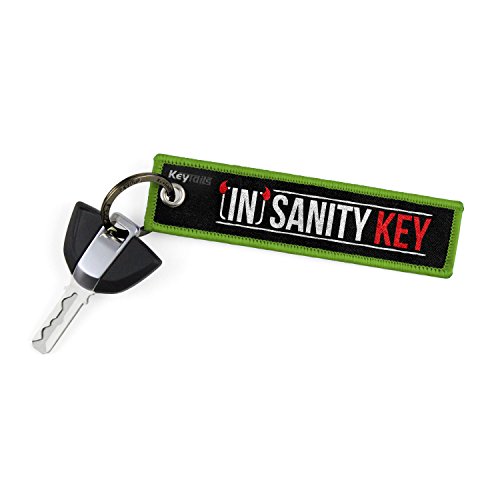KEYTAILS Keychains, Premium Quality Key Tag for Motorcycle, Car, Scooter, ATV, UTV [Insanity Key]