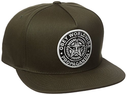 OBEY Men's Classic Patch Snapback Hat, Loden Army, One Size