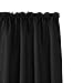 jinchan Kitchen Curtains 36 Inch Tier Curtains Waffle Woven Textured Cafe Curtains Half Window Curtain Set Rod Pocket Light Filtering for Bathroom Sink Laundry Room Basement RV 2 Panels Black