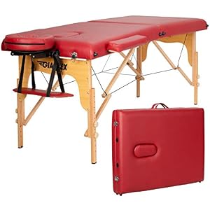 Giantex 84inch Massage Table Massage Spa Bed, Portable Massage Bed with Adjustable Height & Headrest, Professional…