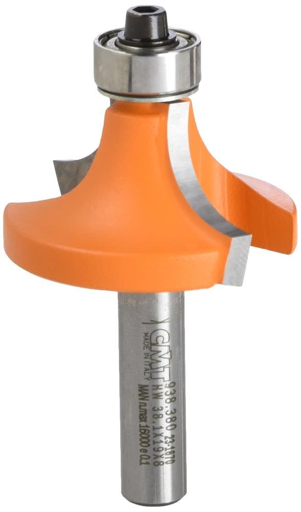 CMT ORANGE TOOLS 938.380.11 - Roundover Bit Hw W/Brng S=8 D=38,1X19