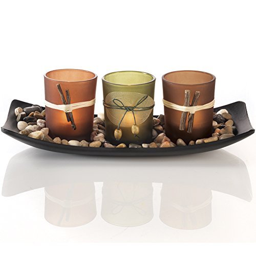Top 10 candle tray with rocks
