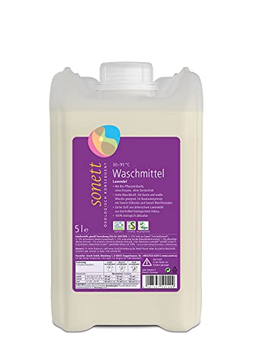 Lavender detergent: for colourful and white laundry, with organic vegetable oil soap