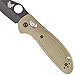 Benchmade - Mini Griptilian 555HG Knife, Sheepsfoot Blade, Plain Edge, Coated Finish, Sand Handle