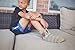 Tiny Captain Boy Dinosaur Socks 4-7 Year Old Boys Crew Cotton Sock Perfect Age 5 Gift Set (Medium, Blue and Grey)