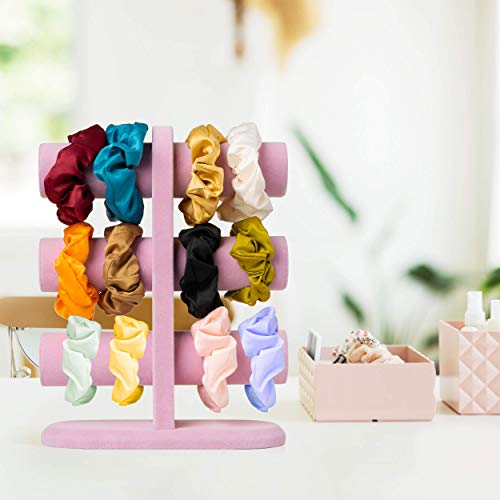 Scrunchie Display OAOLEE 3-Ties Acylic Scunchie Holde Stand, Clea Hai Acrylic Bracelet Holder