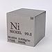1 inch 25.4mm Nickel Metal Cube 99.5% 146grams Engraved Periodic Table