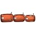 Damero Clear 3pcs/set Travel Carry Bag/Electronic Accessories Organizer/Packing Cubes (Orange)