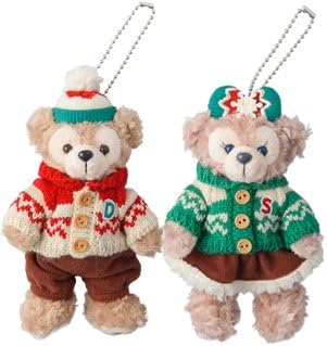 Amazon 東京ディズニーシー限定 ダッフィーのクリスマス15 ダッフィー シェリーメイ ぬいぐるみバッジペア 土産袋２枚付き アニメ 萌えグッズ 通販