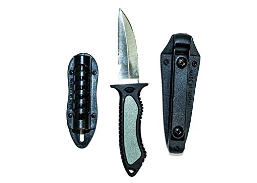 Dacor BCD Knife Belt with Hose Mount 304 Stainless Steel Blade Camping Scuba Diving Freediving Will Not Rust