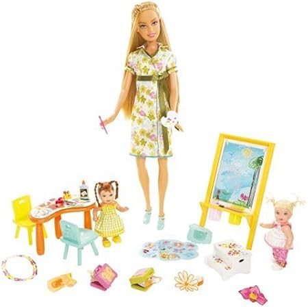 Amazon Co Jp Barbie I Can Be Art Teacher Playset By Barbie Toys