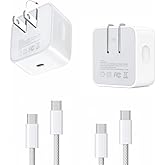 40W USB C Charger for iPhone 17 16 Fast Charging,Foldable Plug Wall Charger Block Dynamic 60W Max Phone Power Adapter with 5Ft Type C Cables,Compatible with iPhone 17 16 15 Air Pro Series,2 Pack