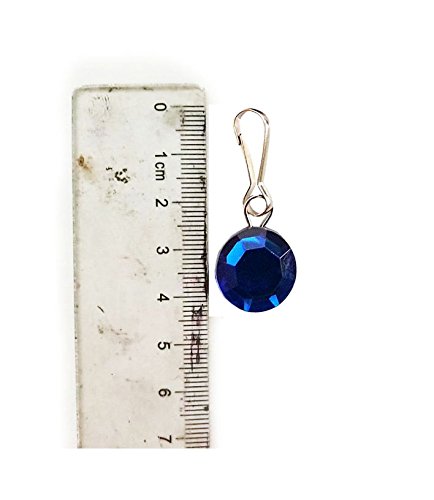 6 pcs Crystal Flowers Zipper Pull Charms for Jacket Backpack Bag Pendant - Thumbnail 2