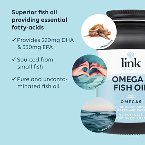 Omega 3 Fish Oil | 220mg DHA + 330mg EPA | Sourced from Sardines and ...