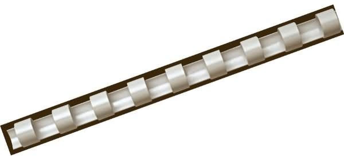 Fellowes A4 16mm Plastic Binding Combs for Comb Binding Machine Binds 101 to 120 Pages - White, Pack of 25