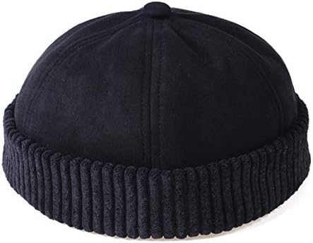 HYID Unisex Short Beanie Skullcap Faux Suede Autumn Winter Hat kullcap Brimless Cap Cotton Lining Sailor Caps