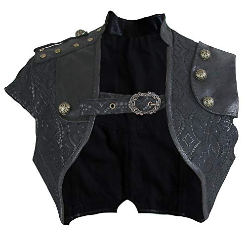 Charmian Women's Steampunk Gothic Lace Brocade Corset Shrug